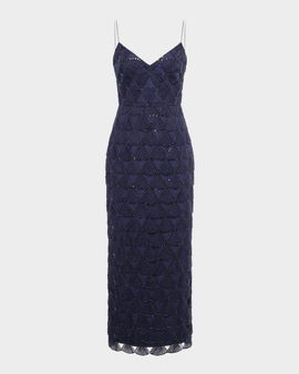 Theia Elsy Beaded Tulle Cocktail Dress