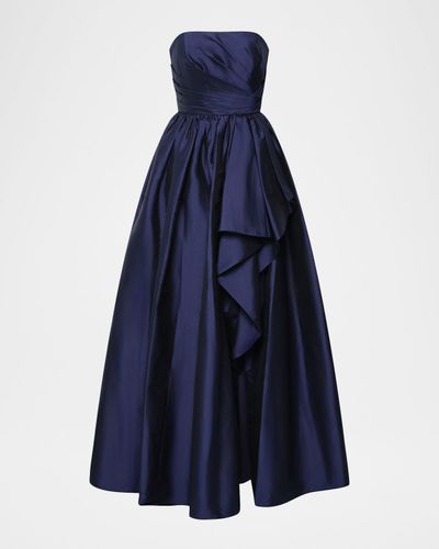 Theia Esmerina Strapless Taffeta Gown