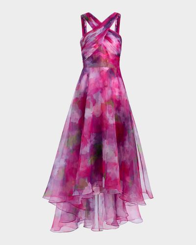 Theia Luana Floral Organza Gown