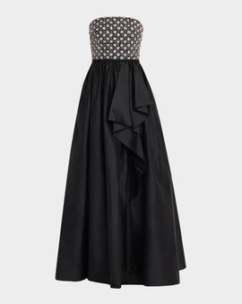 Theia Mila Beaded Taffeta Gown