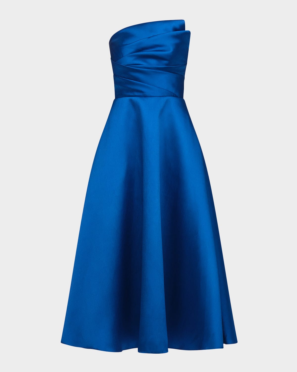 Theia Salem Pleated Strapless Cocktail Dress
