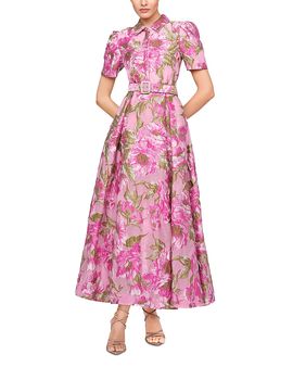 Theia Theia Abba Jacquard Gown