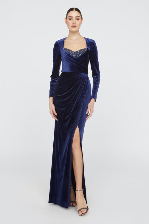 Theia Theia Emerson Long Sleeve Gown