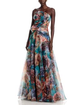 Theia Theia Iona Rosette Draped Gown