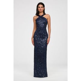 Theia Theia Kiki Beaded Column Gown