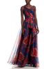 Theia Theia Meadow Printed One Shoulder Gown - 1