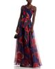 Theia Theia Meadow Printed One Shoulder Gown - 2