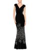 Theia Theia Ophelia Beaded Stretch Velvet Gown - 1