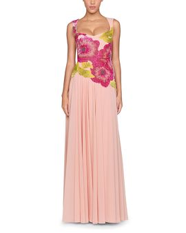 Theia Theia Sandie Embroidered Gown
