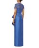 Theia Theia Selena Draped Column Gown - 3