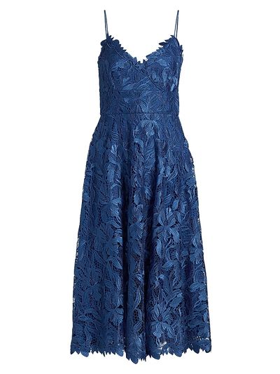 Theia Women's Ainslie Lace Midi Cocktail Dress