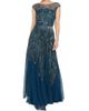 Theia Women's Ava Beaded Cap Sleeve Gown - 7