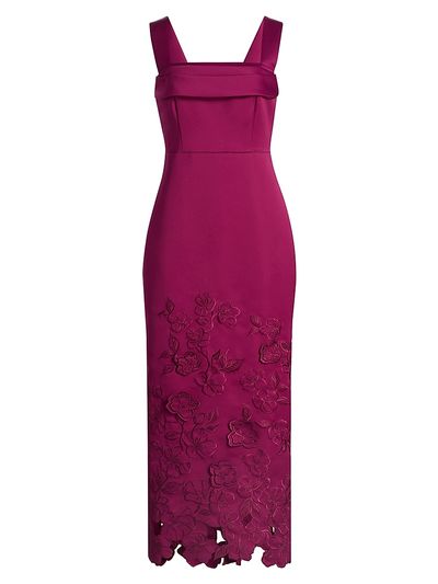 Theia Women's Billie Floral-Embroidered Dress
