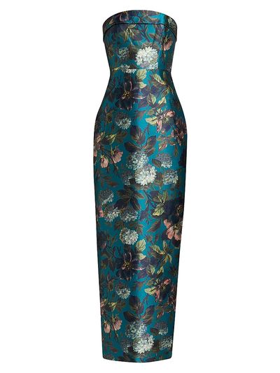 Theia Women's Cleo Strapless Column Gown
