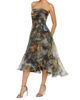 Theia Women's Evanthe Abstract Organza Strapless Midi-Dress - 2