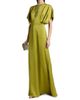 Theia Women's Fern Draped Satin Keyhole Gown - 2