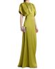 Theia Women's Fern Draped Satin Keyhole Gown - 4