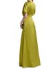 Theia Women's Fern Draped Satin Keyhole Gown - 5