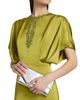 Theia Women's Fern Draped Satin Keyhole Gown - 6