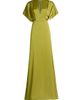 Theia Women's Fern Draped Satin Keyhole Gown - 8