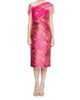 Theia Women's Judy Brocade Asymmetric Shawl Cocktail Dress - 1