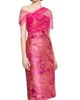 Theia Women's Judy Brocade Asymmetric Shawl Cocktail Dress - 2
