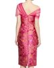 Theia Women's Judy Brocade Asymmetric Shawl Cocktail Dress - 5