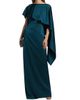 Theia Women's Karis Asymmetric Cape Column Gown - 3