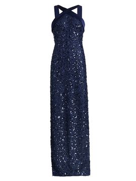 Theia Women's Kiki Beaded Column Gown