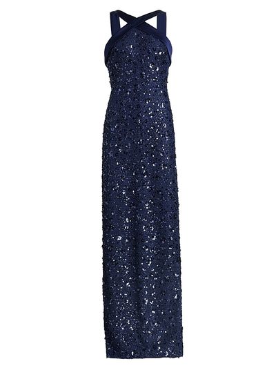Theia Women's Kiki Beaded Column Gown
