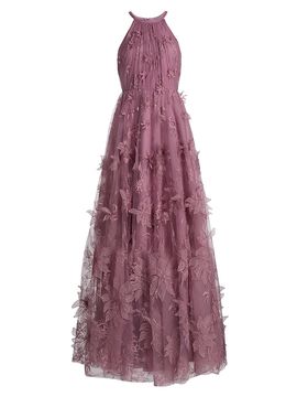 Theia Women's Lux Floral-Embroidered Gown