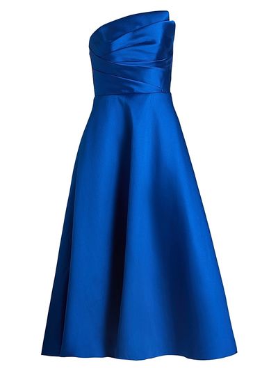 Theia Women's Salem Strapless Cocktail Tea-Length Dress