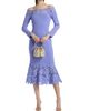 Theia Women's Sia Floral Guipure Lace Knit Midi-Dress - 3