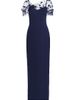 Theia Women's Sophia Beaded Shawl Gown - 1