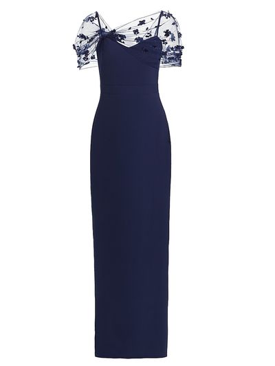 Theia Women's Sophia Beaded Shawl Gown
