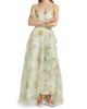 Theia Women's Tanya Organza Strapless A-Line Gown - 2