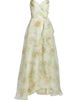 Theia Women's Tanya Organza Strapless A-Line Gown - 8