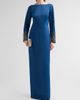 Theia Women's Thea Embellished-Cuff Duchess Satin Gown - 2