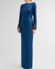 Theia Women's Thea Embellished-Cuff Duchess Satin Gown - 4