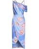 Theia Women's Yannah Satin Wrap Cocktail Midi-Dress - 7