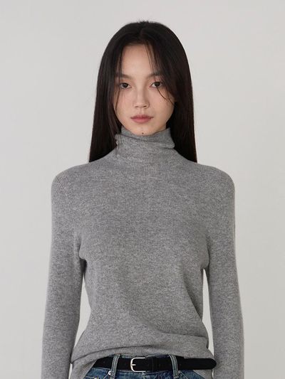 THEMARGOT CASH HOLGAMENT TURTLENECK KNIT (GRAY)