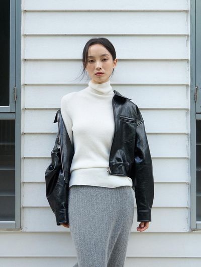 THEMARGOT MARGOT VEGAN LEATHER JK (BLACK)