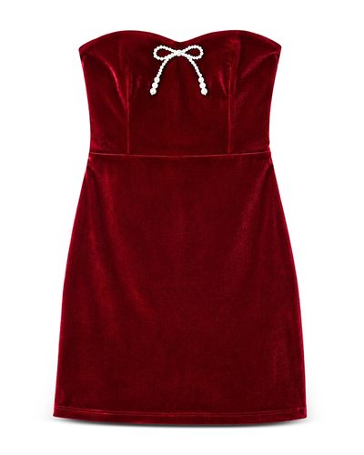 Theme Theme Girls' Ella Wine Stretch Velour Dress