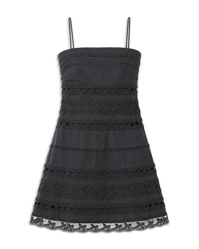 Theme Theme Girls' Isabella Charcoal Cotton Lace Heart Bow Dress