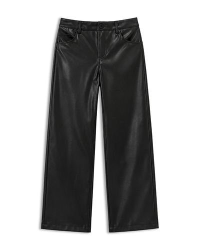 Theme Theme Girls' Joie Black Faux Leather Straight Leg Pants