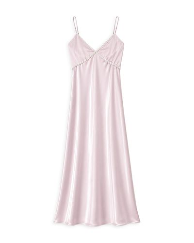 Theme Theme Girls' Miller Navy Satin Lace Trim Maxi Dress