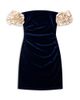 Theme Theme Girls' Montgomery Rosette Off-the-Shoulder Velour Dress - 1