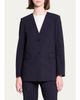 Theory Collarless V-Neck Blazer - 3
