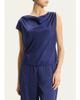 Theory Cowlneck Satin Blouse - 4