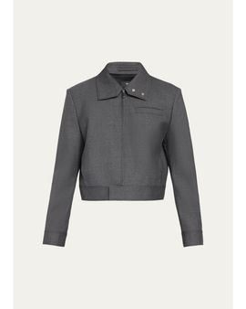 Theory Cropped Harrington Jacket